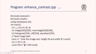 CS101x S015 Histogram Equalization Program IIT Bombay