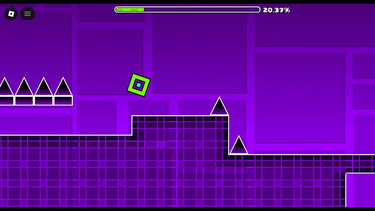 Playing Geometry Dash!