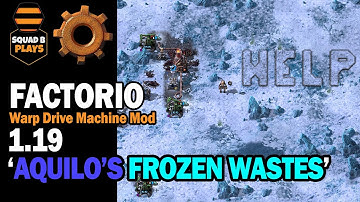 Arriving at the Frozen Wastes of AQUILO - Warp Drive Machine Mod Factorio Space Age