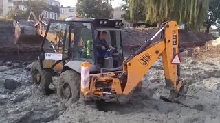 حفار jcb تجميع مقاطع الفيديو jcb عالقة في الوحل ، jcb حفا #210