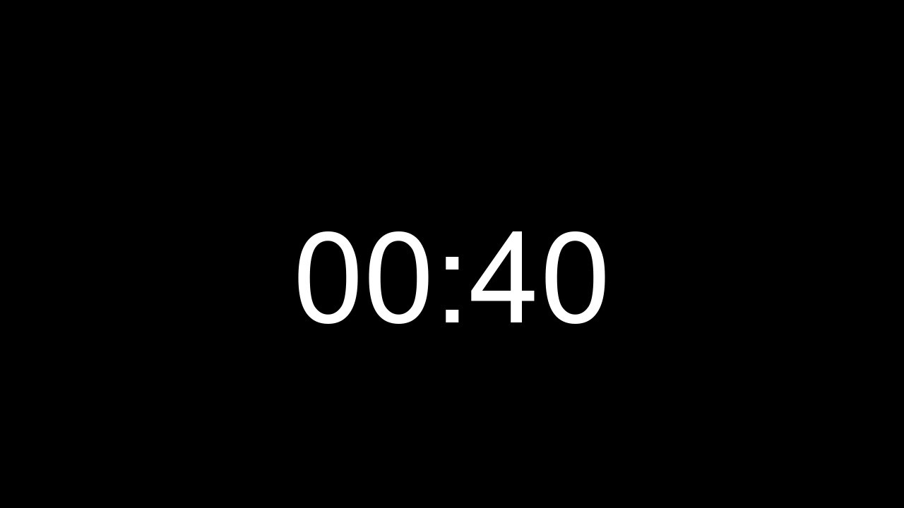 40 Second Timer ⏱️ | Focus & Study Countdown