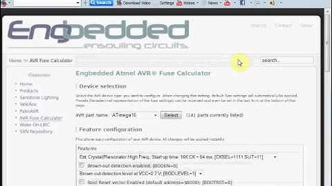 AVR FUSE Programming