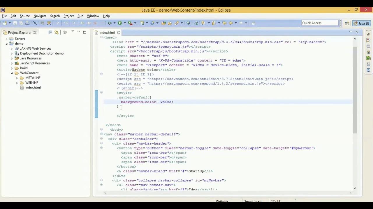 How to change Navbar color - YouTube