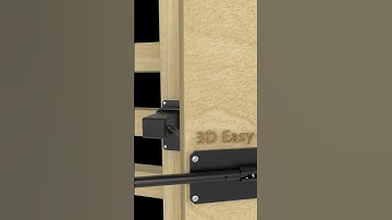 DIY Door Lock 02 #3d #idea #animation #render #art #lock #satisfying #wooden