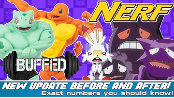 Pokémon Unite UPDATE! BEFORE and AFTER Comparison NUMBERS of Pokemon Unite Patch NERFS AND BUFFS!