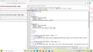 Border bottom left radius in HTML