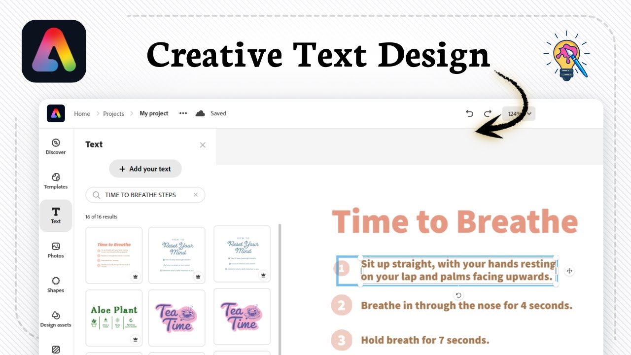 Как добавить форматирование текста в Adobe Express (настройка шрифтов)