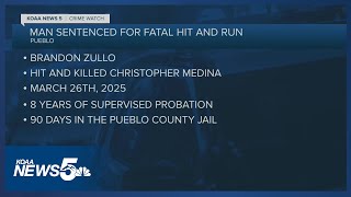 Pueblo man sentenced in connection to deadly hit-and-run crash last year
