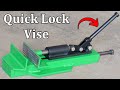 How To Make A Metal Vise | Simple Diy Quick Lock And Release Metal Bench Vise | DIY