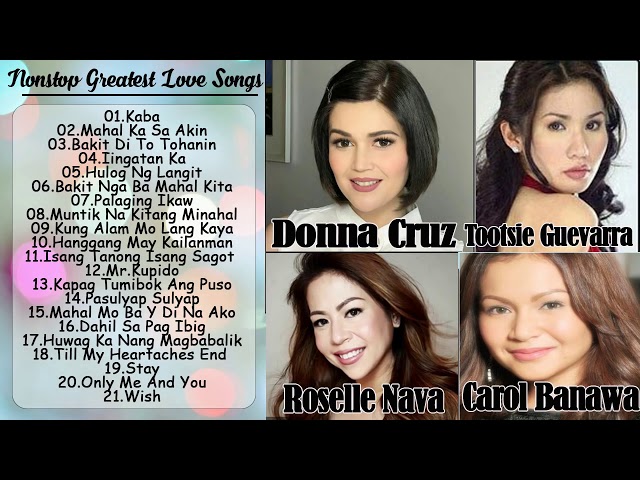 Roselle Nava, Carol Banawa, Tootsie Guevara, Rachel Alejandro OPM Tagalog Love Songs 2021 class=