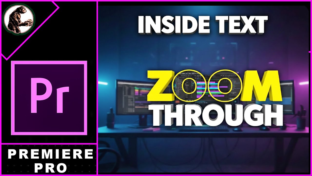 Как добавить эффект увеличения текста внутри изображения в Premiere Pro