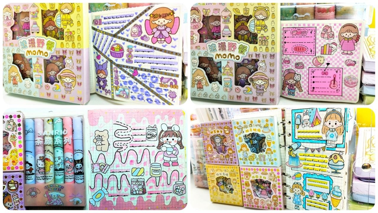 🌷 Journal Ideas With Kawaii Stickers 🌈 Journal Decoration 💜 ASMR 💛 Journal With Me  🥰 Compilation