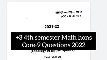 +3 4th semester mathematics honours questions 2022 for all odisha University and autonomous college