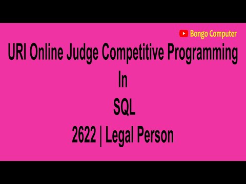 How to Solve URI Online Judge SQL Problem #2622 Legal Person