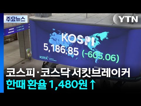 코스피·코스닥 서킷브레이커...한때 환율 1,480원↑ / YTN