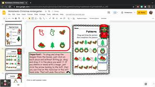 Worksheets Christmas Kindergarten