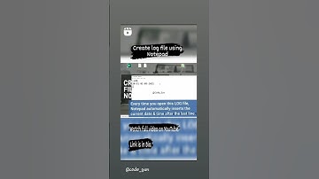 How to Create Log File Using Notepad