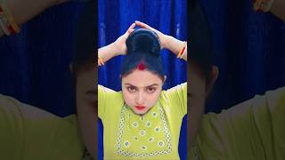 High Bun Hairstyle Juda With Clutcher 😍 Easy Stylish Bun Hairstyle for Girls #shorts