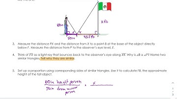 Lesson 7.3  - Indirect Measurement with Similar Triangles