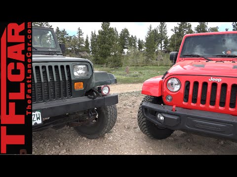 2015 Jeep Wrangler vs 1995 Wrangler: Old vs New Tech Off-Road Mashup Review  - YouTube