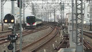 ◆7両編成　準急　京阪電車　枚方市駅　「京阪のる人、おけいはん。」◆