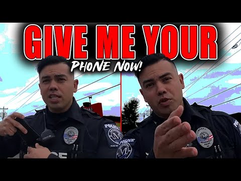 Rookie Cop Tries To Take Citizen's Phone And Gets Dealt With - YouTube
