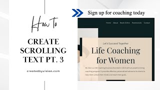 How to Create Scrolling Text on WIX Pt.3- NO Experience Needed