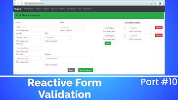 Reactive form validations Angular | angular tutorial
