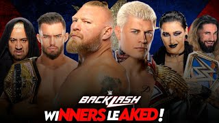 WWE Backlash 💯 Confirmed Winners LEAKED!