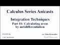 Integration Techniques 1b - Calculating areas by antidifferentiation