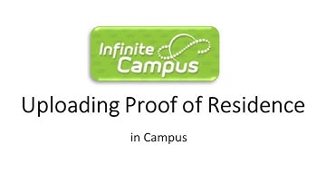 Uploading Proof Of Residence to Campus