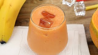 Banana and Papaya Smoothie عصير الموز والبابايا