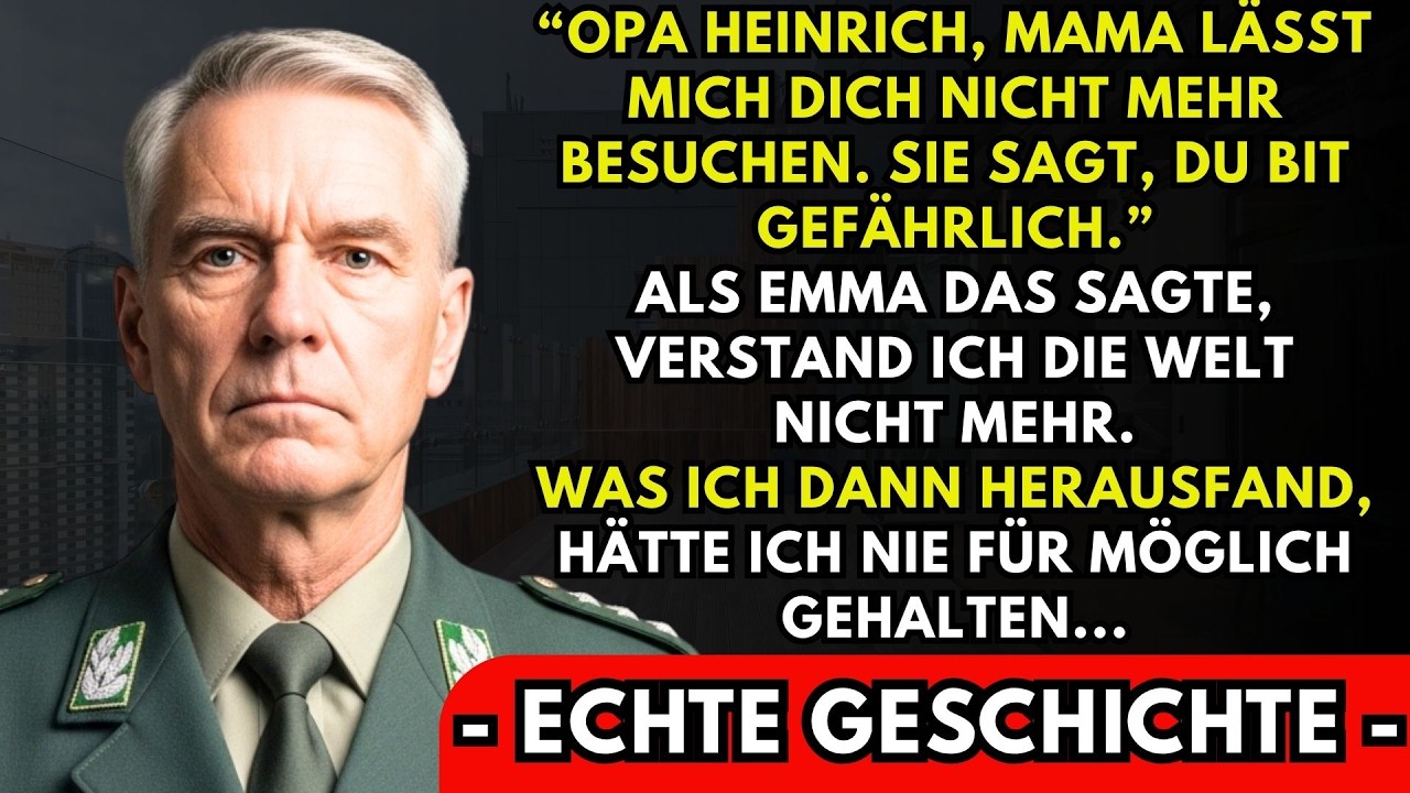Meine Enkeltochter Emma sagte am Telefon: „Opa Heinrich, Mama lässt mich dich nicht mehr besuchen. Sie sagt, du bist gefährlich." In diesem Moment zerbrach mein Herz in tausend Stücke. Ich saß in...