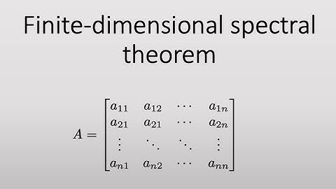 Finite dimensional spectral theorem (part 1)