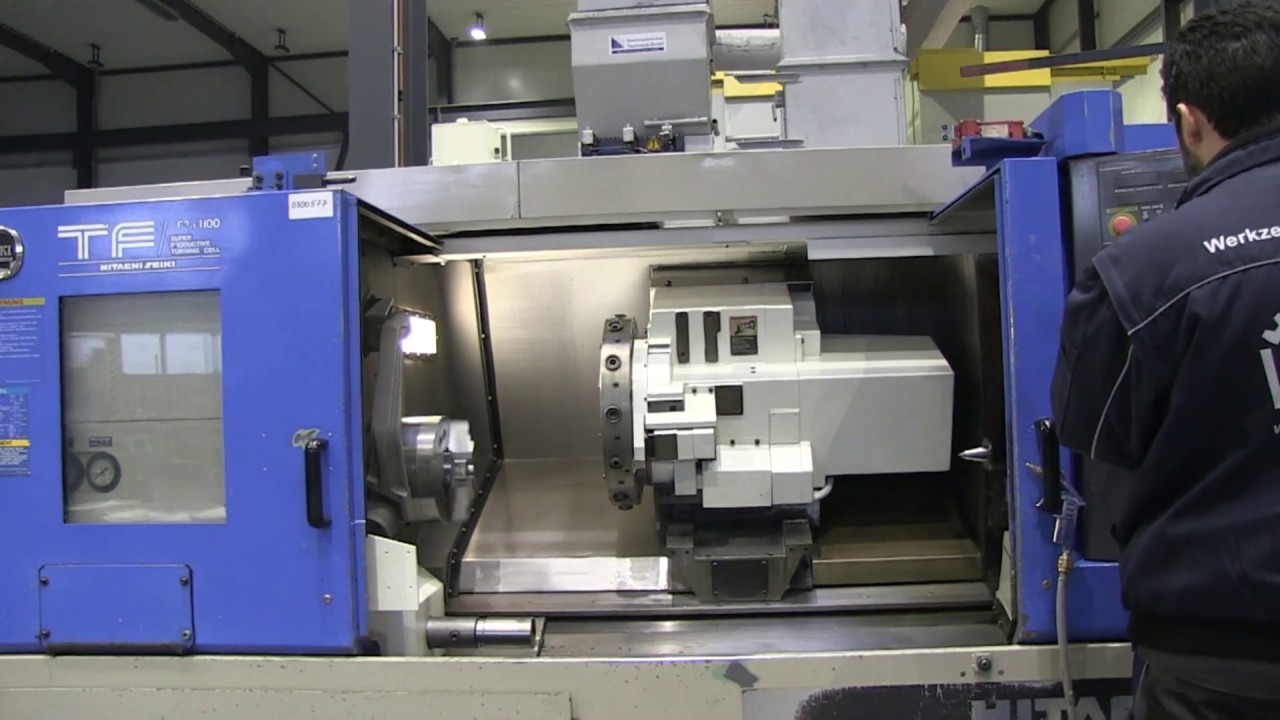 Hitachi Seiki TF25 CNC Lathe - YouTube