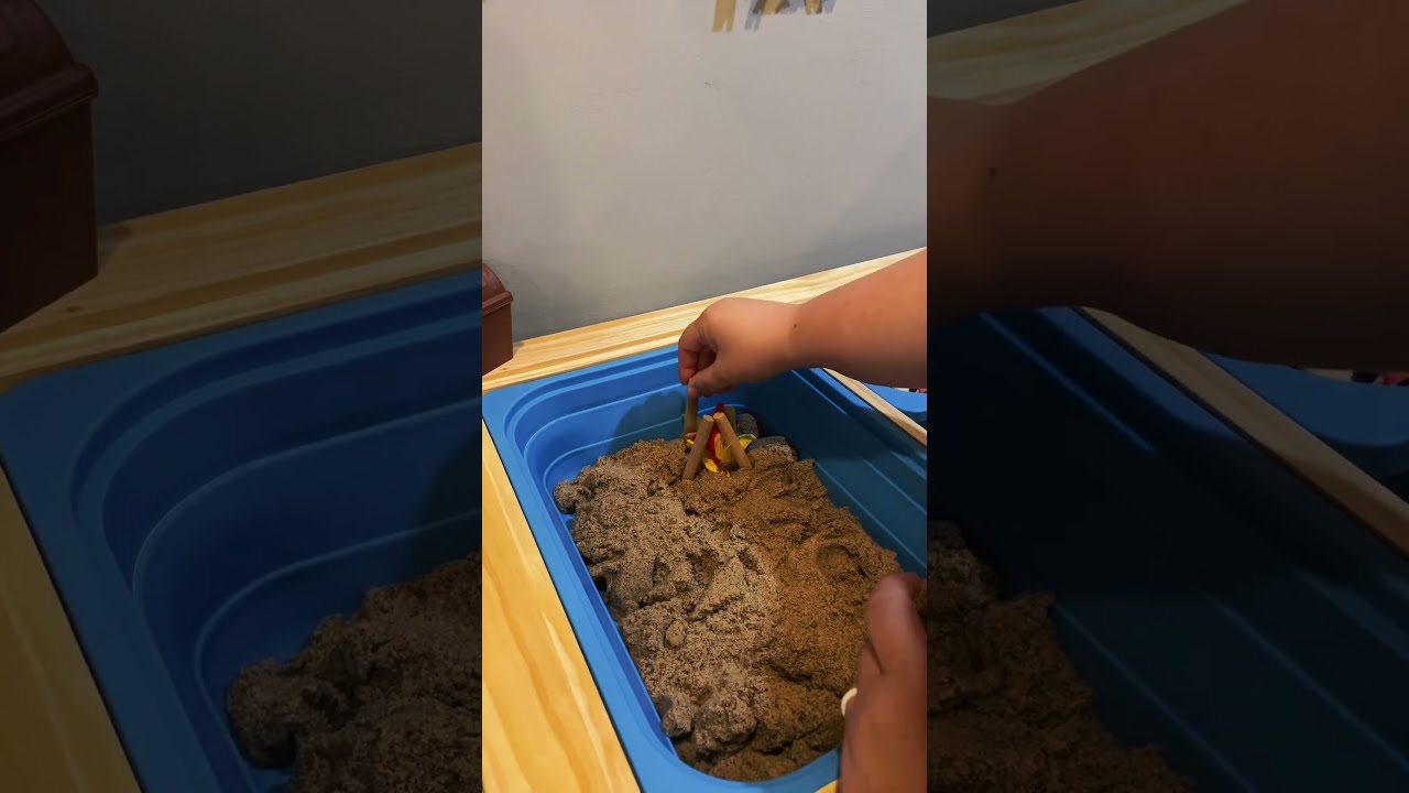 Camping Themed Sensory Bin Autism Homeschool Occupationaltherapy Speech Dollartreediy