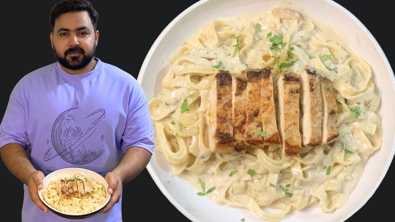Chicken Fettuccine Alfredo Recipe | Creamy Alfredo Pasta 😋🍝 | Authentic Creamy Alfredo Sauce Recipe