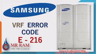 Samsung VRF Error code E-216