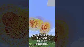 I Launch ONE Firework for Every Subscriber #minecraft #viral
