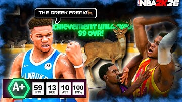 MY GIANNIS “GREEK FREAK” ANTETOKOUNMPO BUILD IN THE REC ON NBA2K26 WENT LIKE THIS...