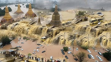 Thailand Destroyed in Minutes! Flash Flood Sweeps Away Homes and Cars after Typhoon Bualoi!