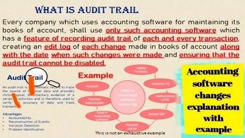 Audit Trail explanation with Example,Changes in accounting software 1April2021, Accountants be alert