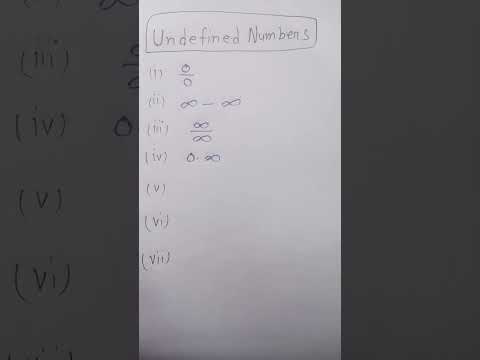 Undefined numbers |