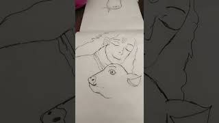 Krishna ji drawing 🎨 by me (karanveer) #god #krishna #love #viral #shorts