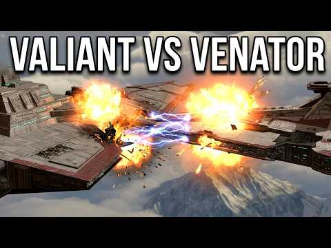 Advance Venator VS Valiant Cruiser Star Wars Empire at War REDUX