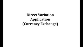 Direct Variation Application:  Currency Conversion screenshot 5