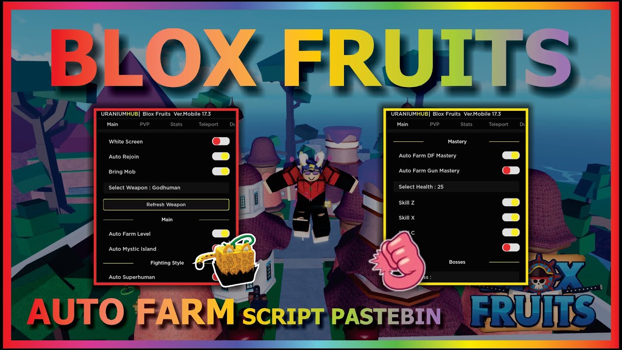 BLOX FRUITS Script Pastebin 2022 UPDATE AUTO FARM, FRUIT MASTERY, FAST  ATTACK