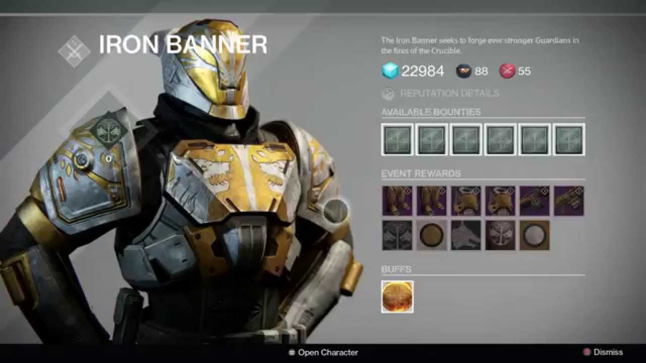 Destiny - Iron Banner Gear Rewards (March 17)