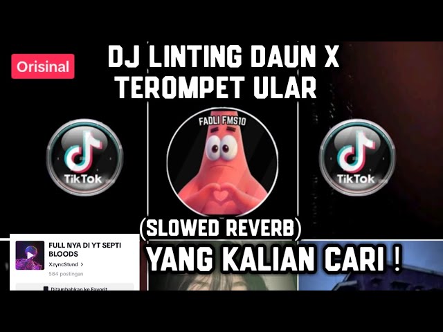 DJ LINTING DAUN x TEROMPET ULAR SEPTI BLOODS (SLOWED REVERB) VIRAL TIKTOK TERBARU 2023 class=