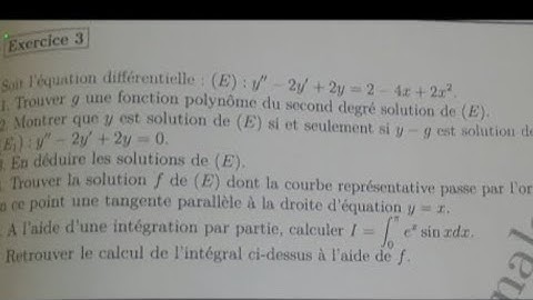 REVISION BAC 2023 : EPREUVE MATHS CORRIGÉ EQUATION DIFFÉRENTIELLE ET CALCUL INTÉGRAL